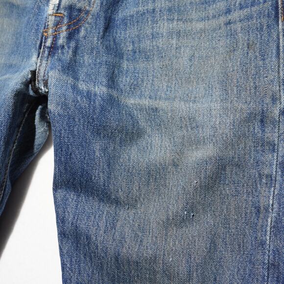 Levi’s Distressed 501 Button Fly Blue Jeans 30x32 100% Cotton - Picture 14 of 16